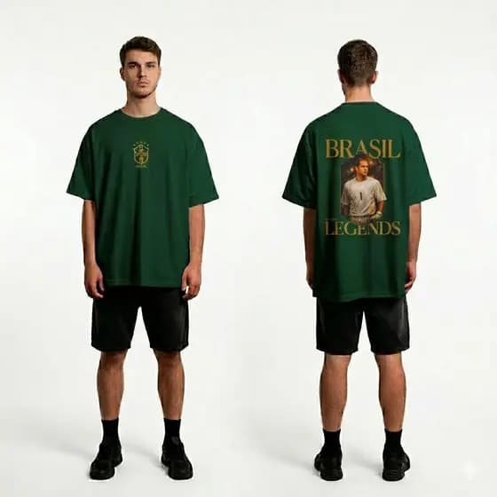 Camisa Oversized Brasil Legends Lr Infinity - Marcos