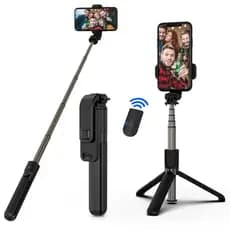 Tripé para Celular, Pau de Selfie, Mini Bastão Expansível, Bluetooth, Controle Remoto, AVIBES