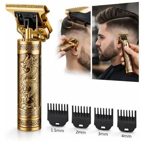 Máquina De Cortar Cabelo e Fazer a Barba Masculina Designer Aleatório Elétrico Profissional