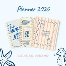 Planner 2026 A5 Capa Dura | Coleção Verano | Folha 90g