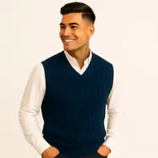 Colete de lã trançado frio sueter moletom masculino - modelo exclusivo