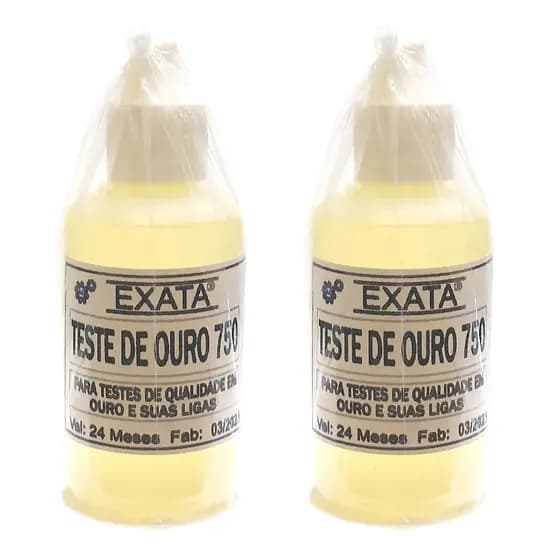 Kit Teste Ouro Prata = 2 Ácidos 18k Com 30 Ml Cada Ourives
