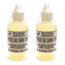 Kit Teste Ouro Prata = 2 Ácidos 18k Com 30 Ml Cada Ourives