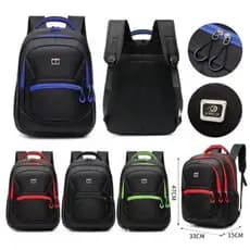 Mochila Reforçada para Notebook – Impermeável com Zíper Colorido e Material Premium