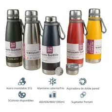 Garrafa de Água 1L Squeeze Térmica Inox - Mantém Temperatura
