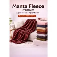 Manta Fleece Premium 2,00x1,80 Casal Super Macia Quentinha Cobertor Sofá Cama