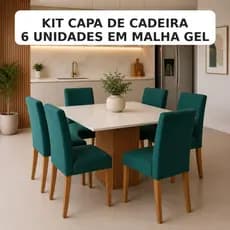 Capa para Cadeira Kit com 6 Unidades em Malha Gel Ajustável