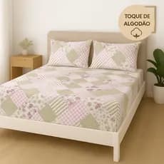 Jogo de Lençol 400 Fios Casal e Queen 3 peças Roupa de Cama com  Elástico na Volta Toda