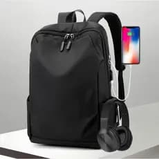 Mochila Impermeável Masculina Antifurto com USB para Notebook 15.6” Ideal para Trabalho e Faculdade