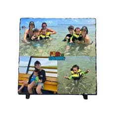 Pedra Ardósia personalizada 29 cm x 29 cm - Com 4 fotos ou 1 foto