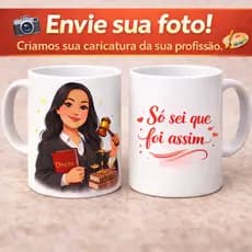 Caneca com Caricatura Profissões | Com caixinha | Envio Rápido