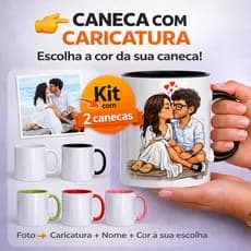 Caneca com Caricatura - Kit c/ 2