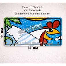 Placa Decorativa Turistica Porto de Galinhas - Alumínio - Não adesivado