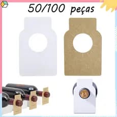 50/100 pçs etiquetas para garrafas de vinho, etiquetas para pendurar em adega de vinho, marcadores, notas de degustação