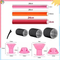 Rolo modelador de cabelo cachos de cachos perfeitos, Conjunto de modelador de cachos sem calor, para mulheres