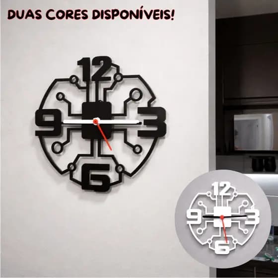 Relógio de Parede Decorativo Moderno Minimalista | 25x25cm | 3 Modelos | 2 Cores!