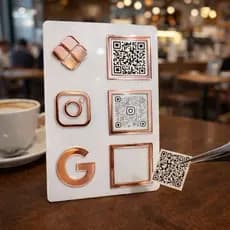 PLAQUINHAS para PIX em ACRÍLICO - 3 QRCODES - Pix, Instagram e AVALIAÇÃO GOOGLE - OFERTA!