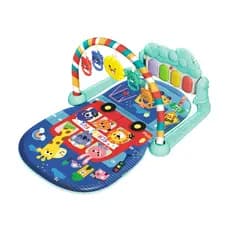 Tapete Infantil de Atividades Sensorial para Bebê Piano Musical Sons, Luzes e Estímulo Sensorial