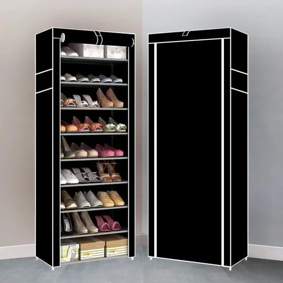 Organizador de Calçados Multifuncional | Estante de 8/10 Níveis para Sapatos e Roupas