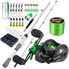 Conjunto Joran Pancing Vara De Pesca De Fundição De Carbono 1.8 M E Carretel Arremesso 7.2 : 1 Relação De Engrenagem Arr