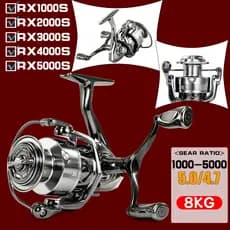 Sougayilang Novo Carretel De Pesca Giratório De Água Salgada 1000-5000 Arraste Máximo 8KG Com Roda Giratória Anticorrosã