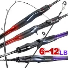 Vara De Pesca De Fibra De Carbono Sougayilang 1.8M , Giratória E Fundida , Peso De Linha 12LB