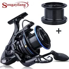 Sougayilang Max Drag Power 50KG 10000 Série 13 + 1BB Grande Carretel De Pesca Giratório Para Surf Em Água Salgada