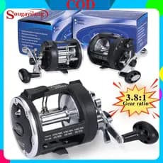 Sougayilang Carretel De Pesca Arraste Max 20 kg 3000/4000 Relação De Engrenagem De Palha 3.8 : 1 Mão Direita Para