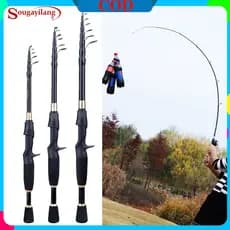 Sougayilang Vara De Pesca Giratória Telescópica , Leve , Fibra De Carbono , 1.8/2.1/2.4m , Para