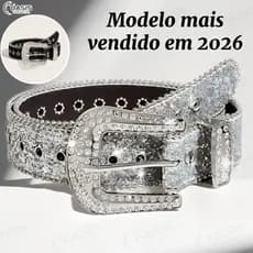 POOP Cintos Góticos De Rhinestone De Couro De PU Cowboy Ocidental Y2K Moda Para Meninas Jeans Homens