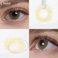 Lentes De Contato Coloridas 2pcs Contatos Coloridos Para Maquiagem De Cosméticos Brown Eyes