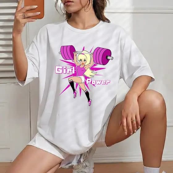 Camiseta Feminina Girl Power Gym Academia Estampada Várias Cores Envio Rápido!