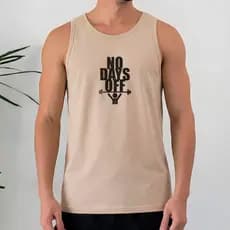 Camiseta Regata Masculina 100% Algodão No Days Off Halter Treino Academia Fitness Gym Estilo