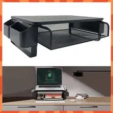 1 pçs Mesa Monitor Suporte Para Notebook De Stand Desk Base Home Organizador Office Setup com gaveta e suporte de caneta