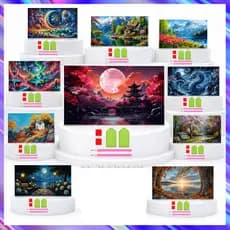70 x 40 cm, Conjunto de 5D Diamante Arte Pintura DIY Diamante quadrados, Conjunto de pintura com diamantes