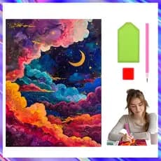 30 x 40 cm, Conjunto de 5D Mar de nuvens Diamante Arte Pintura DIY Diamante quadrados, pintura diamante 5D DIY