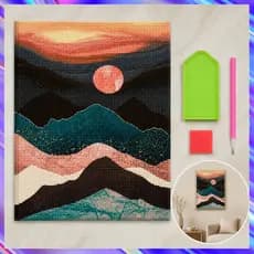 30 x 40 cm, Conjunto de 5D Montanhas Diamante Arte Pintura DIY Diamante quadrados, pintura diamante 5D DIY