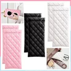 6 Peças Bolsa de óculos de sol de couro, bolsa de armazenamento embutida em mochila, estojo de óculos macio Fashion