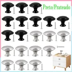 23 x 30 mm, Puxadores de maciço para armários, Puxadores redondos para gavetas de cômodas, diâmetro de 30mm
