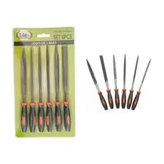 Kit Jogo Limas Agulhas Chata Plana Afiador 6 Peças Profissional.++ZemMart++