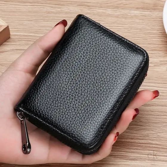 Porta-Cartões Masculino Elegante : Anti-Desmagnetização , Vários Slots , Carteira Grande.-ZemMart-