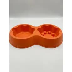 Comedouro e Bebedouro para Pet Cão ou Gato | Cor Laranja | Capacidade: 250 ml