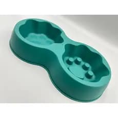 Comedouro e Bebedouro para Pet Cão ou Gato | Cor Azul Claro | Capacidade: 250 ml