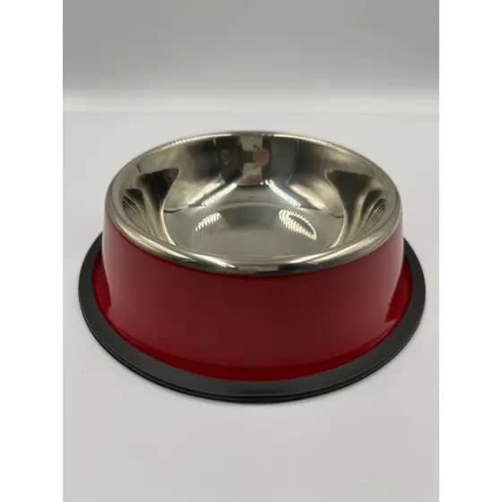 Comedouro/Bebedouro para Pet Cão ou Gato | Vermelho | 30cm | Capacidade: 1L