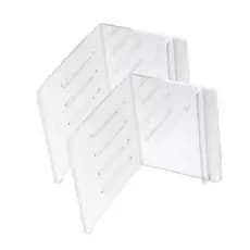 01 Par Suporte Acri­lico Para 02 - 04 - 05 - 06 ou 08 LED Luminarias Aquario - LMS FERRAMENTAS