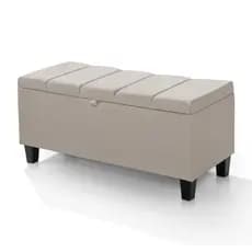 Recamier Modulo Calçadeira Sapateira Quarto Armazenamento Bau Estofado Minimalista Moderno