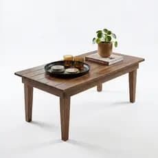 Mesa de Centro Design Rústico Moderno 100% Madeira Pinus Área Interna e Externa Decorativo