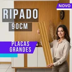 Kit 40 Placas Grandes 90x11 Painel Ripado MDF Revestimento de Parede Ripada - Envio Imediato - Novo Modelo