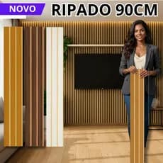 Kit 50 Placas Grandes 90x11 Painel Ripado Revestimento Placas Decorativas para de Parede