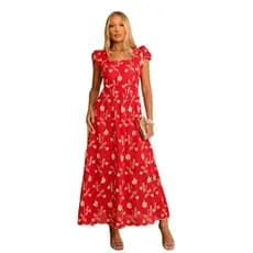 Vestido Midi Viscolinho com Forro Manga Princesa Moda Evangélica Elegante